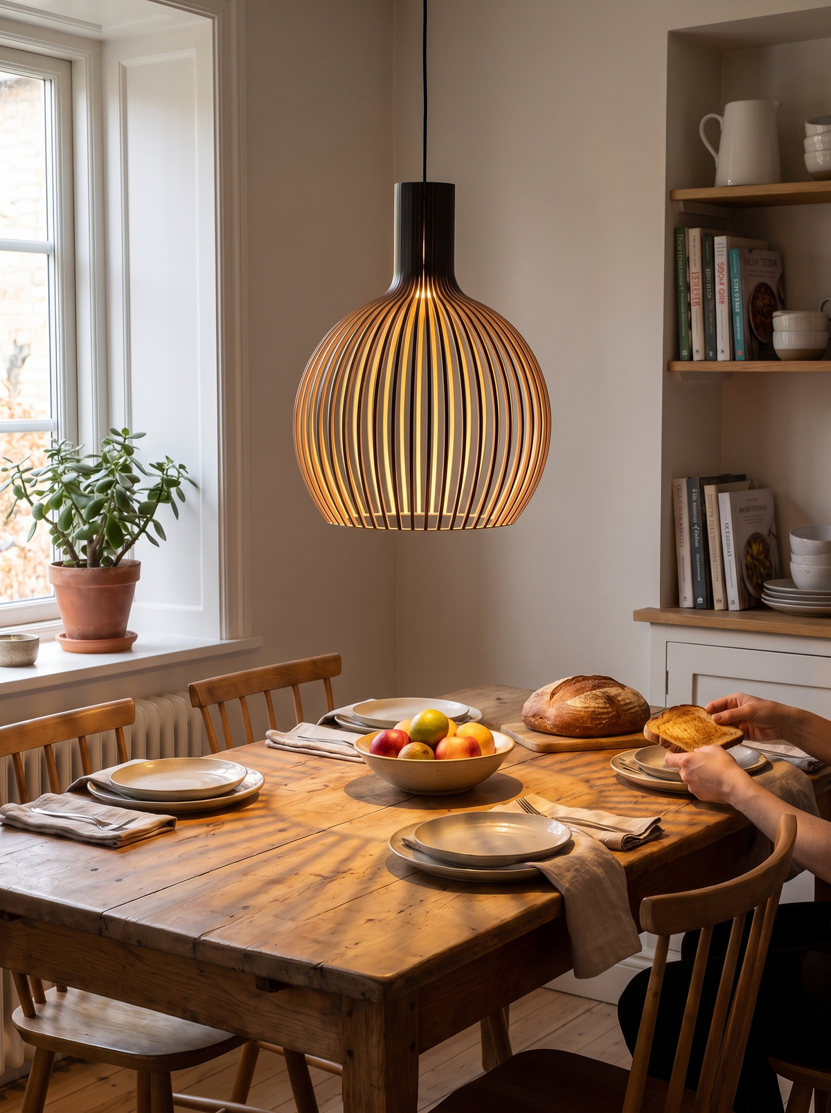 Handcrafted Wooden Pendant Light lifestyle 1