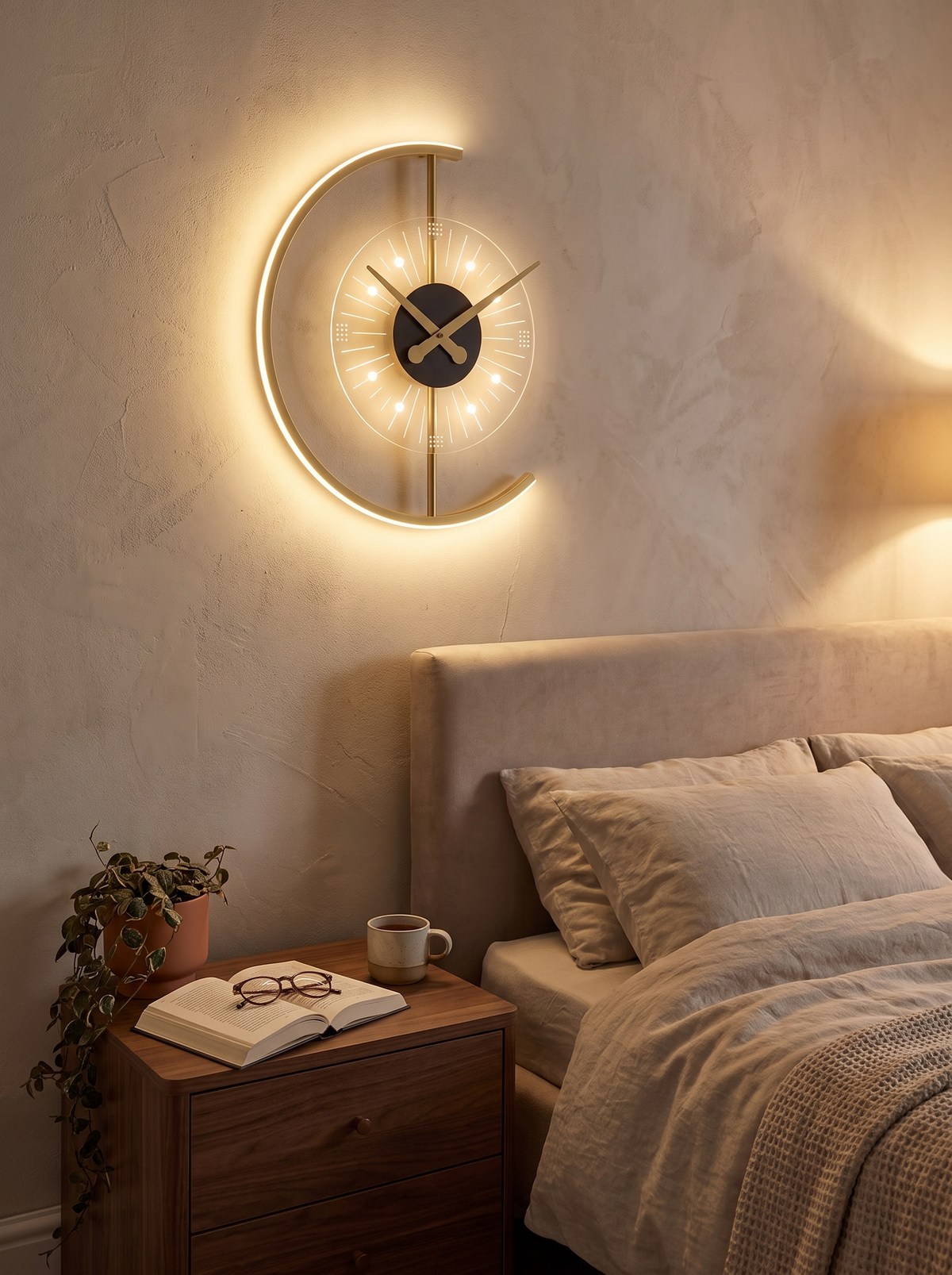 Lunaris Wall Lamp Clock lifestyle 3