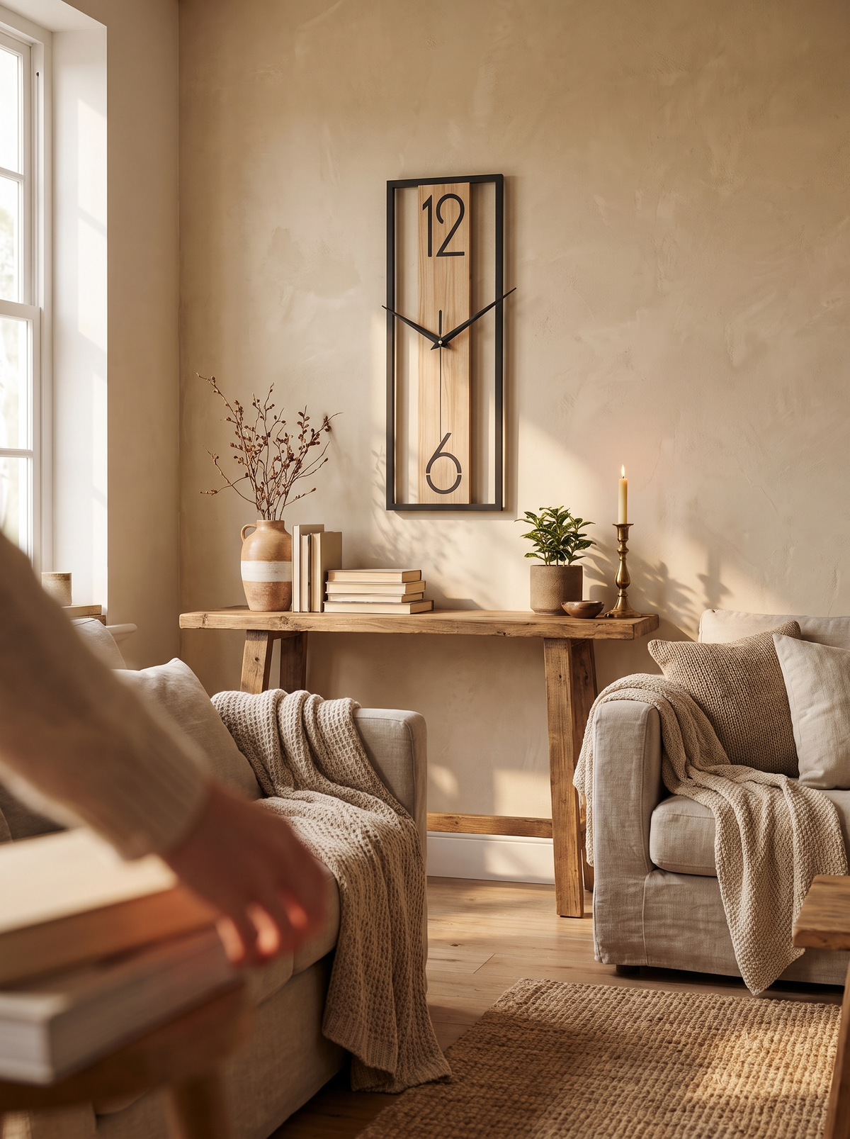 Modern Rectangular Wall Clock lifestyle 3