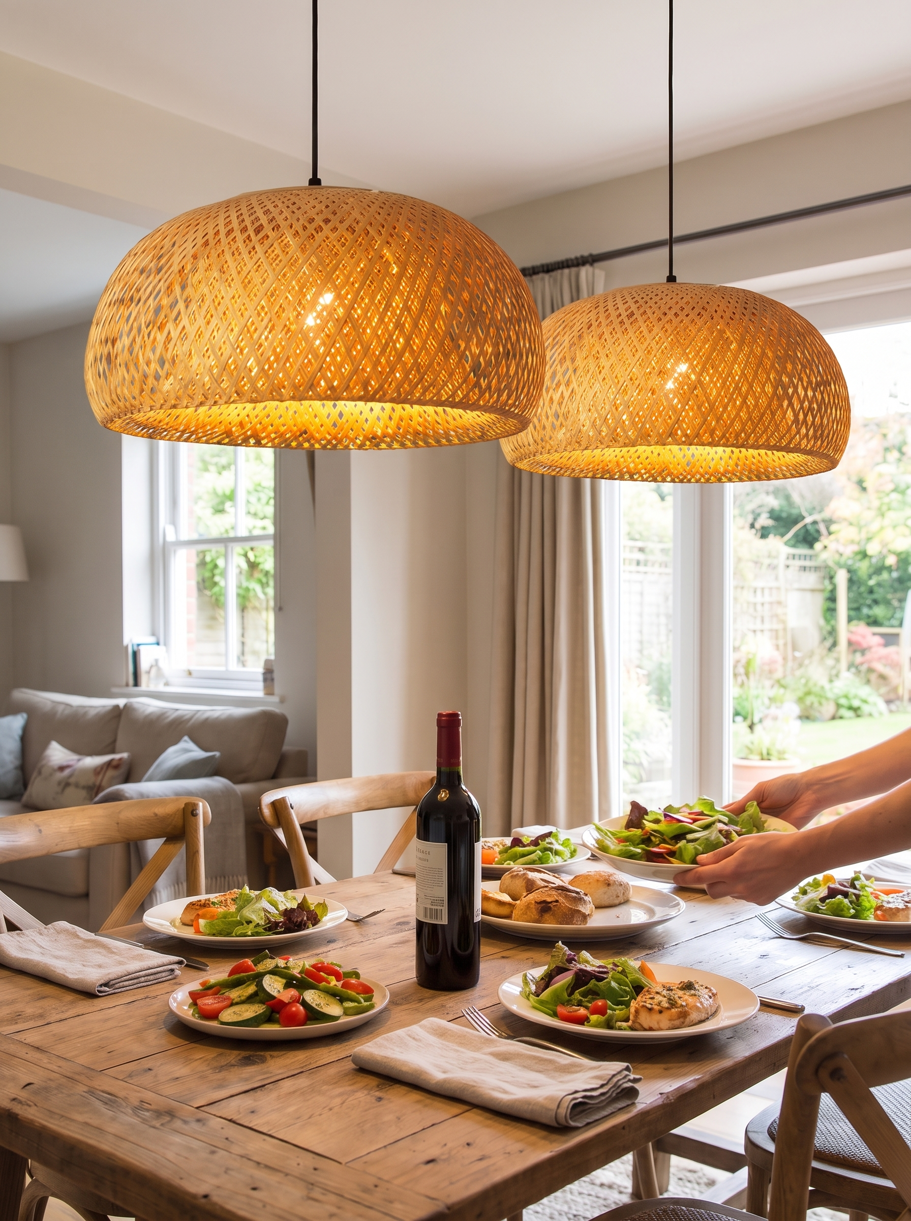 Natural Bamboo Pendant Lamp lifestyle 2