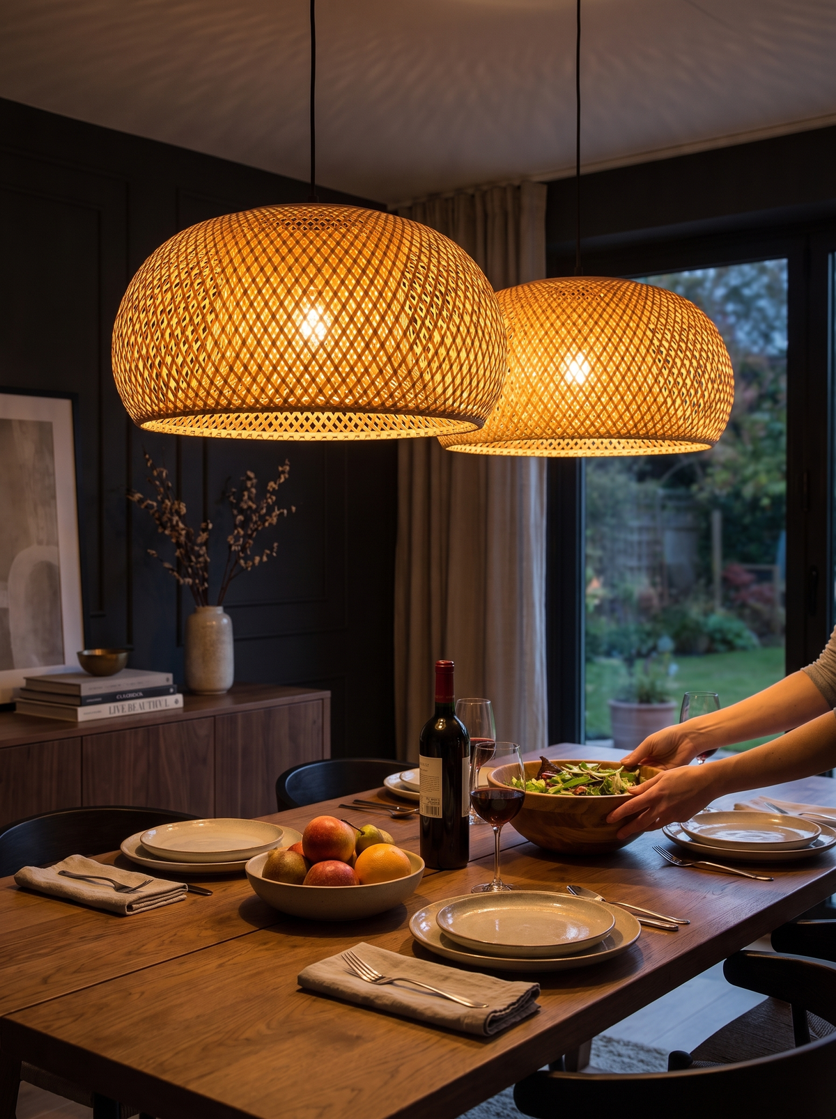 Natural Bamboo Pendant Lamp lifestyle 3