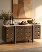 Espresso Oak / Travertine Top / 68"